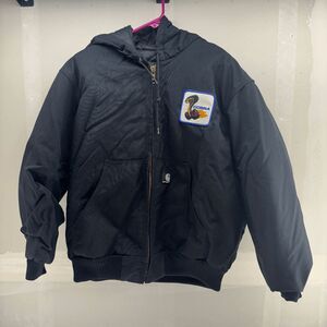 Vintage Y2K Carhartt Lined J133 Black Size L Jacket Cobra Patch Hooded
